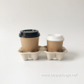 Disposable Bagasse 2 Cups Holder